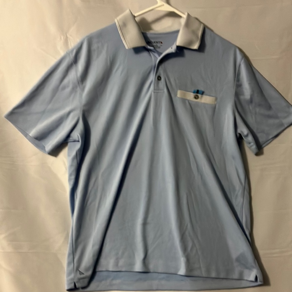 Untuckit golf polo blue/grey size L